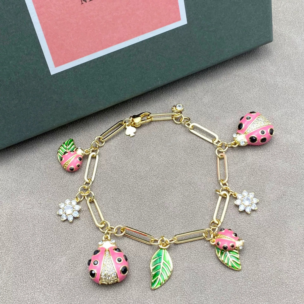 kate spade 3D Enamel Ladybug Zircon Bracelet